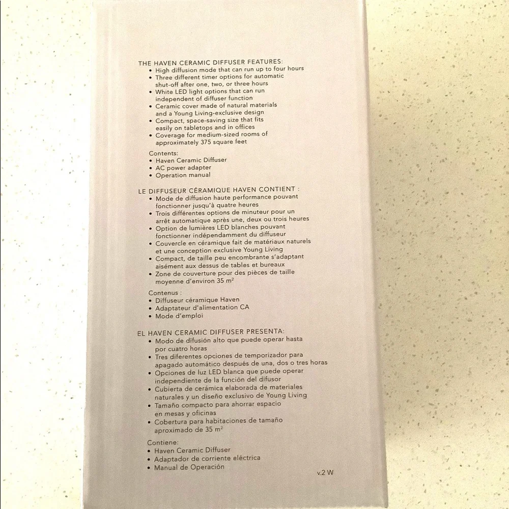 DIFFUSER CERAMIC HAVEN YOUNG LIVING NEW INCLUDES TWO OILS - Picture 9 of 9